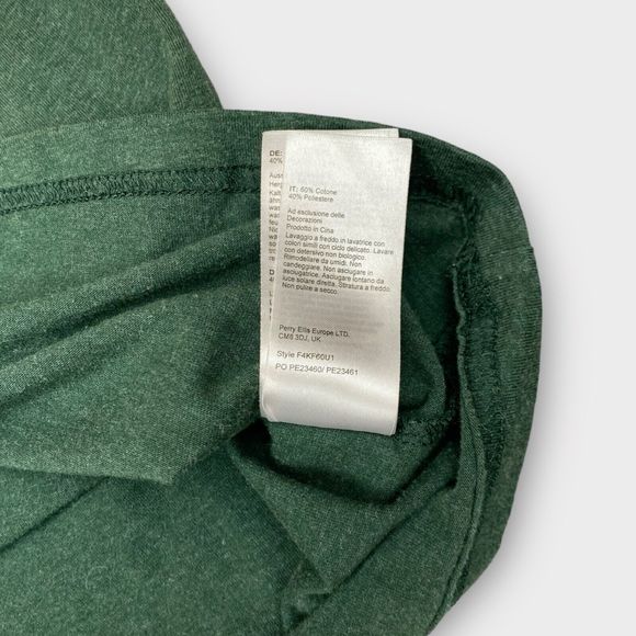 Farah Men's Medium Crew Neck Embroidered Logo Short Sleeve T Shirt Heather Green - Picture 8 of 8